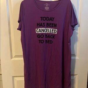 Plus Size Purple Graphic T-Shirt Dress